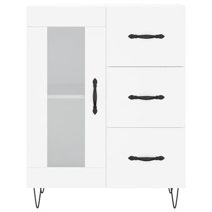 Hoge Kast 69,5X34X180 Cm Bewerkt Hout Wit