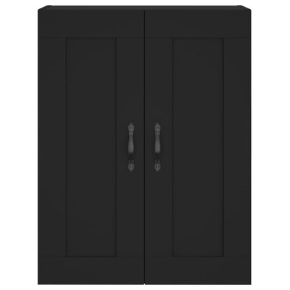 Hoge kast 69,5x34x180 cm bewerkt hout zwart