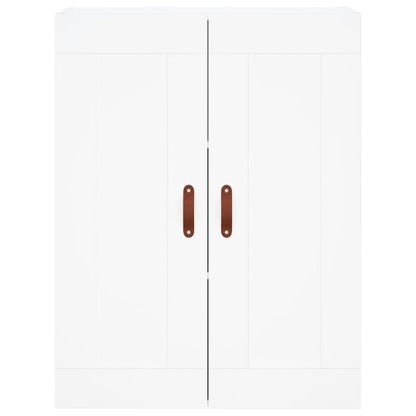Hoge Kast 69,5X34X180 Cm Bewerkt Hout Wit