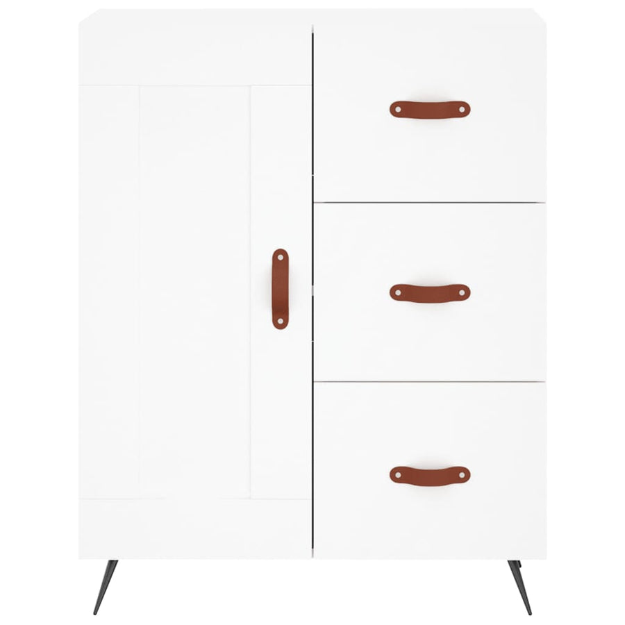 Hoge Kast 69,5X34X180 Cm Bewerkt Hout Wit