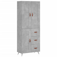 Hoge Kast 69,5X34X180 Cm Bewerkt Hout Betongrijs