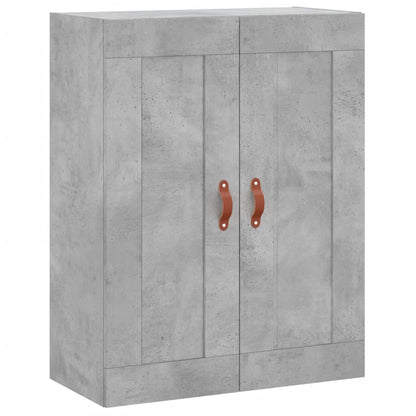 Hoge Kast 69,5X34X180 Cm Bewerkt Hout Betongrijs