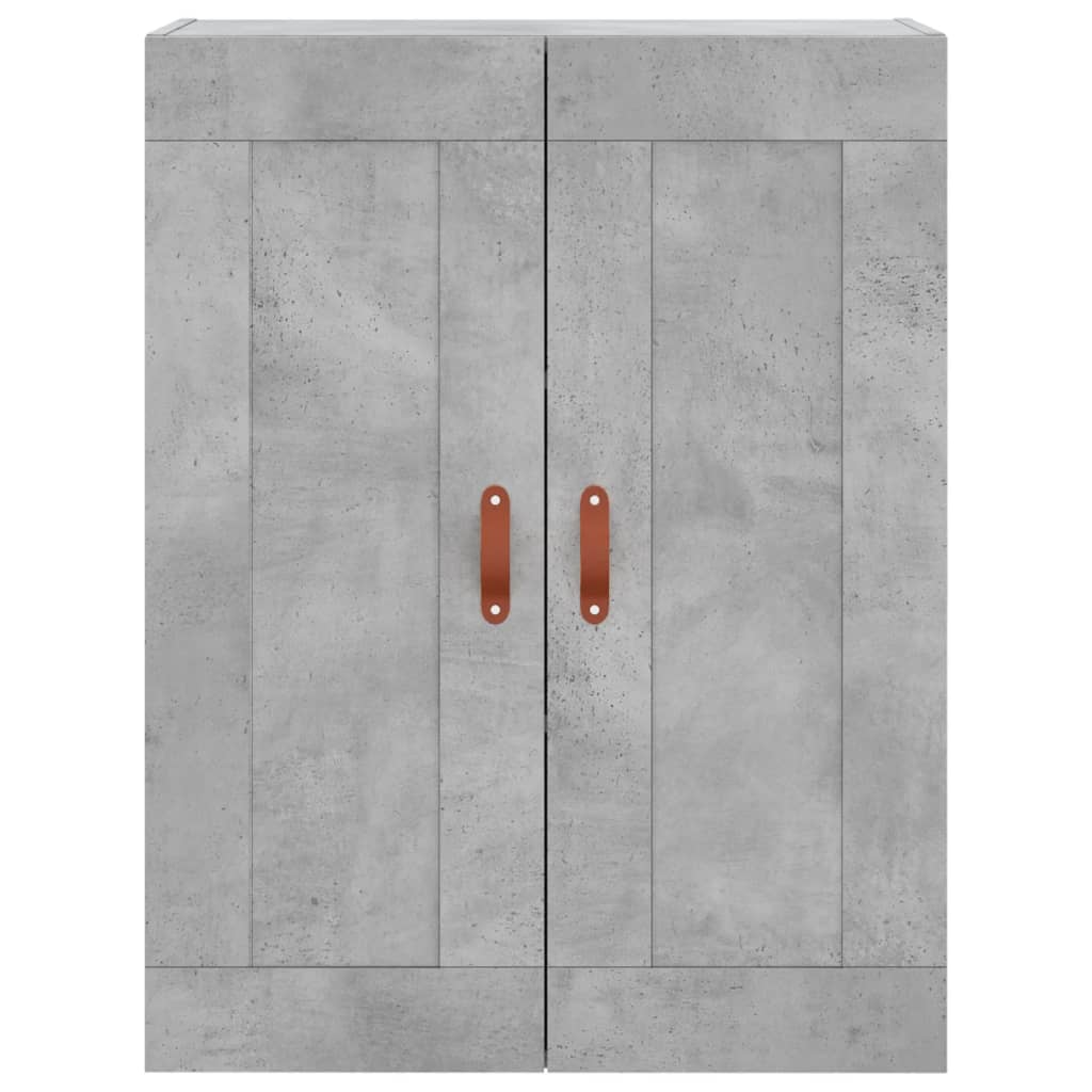 Hoge Kast 69,5X34X180 Cm Bewerkt Hout Betongrijs