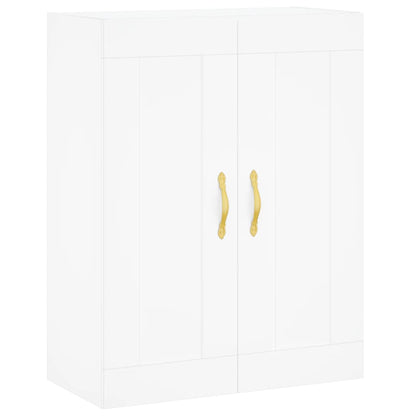 Hoge kast 69,5x34x180 cm bewerkt hout wit