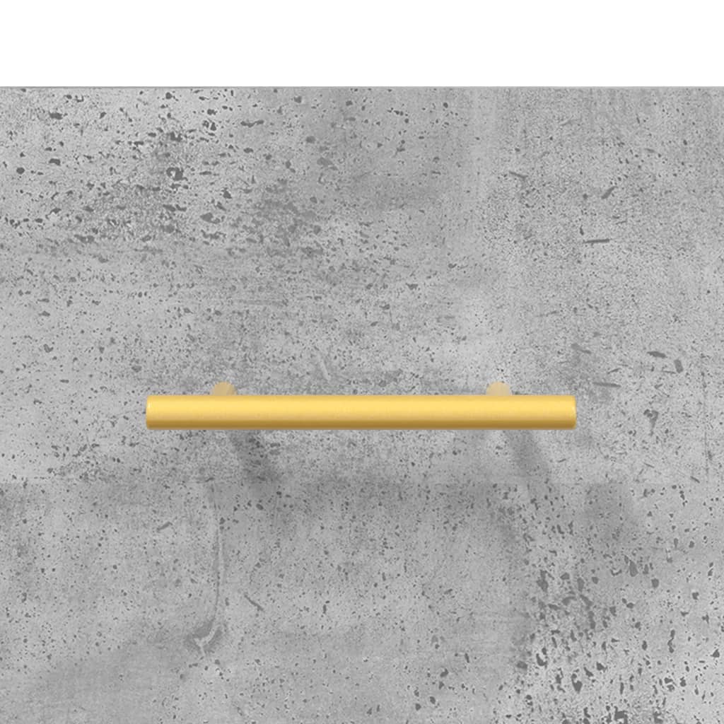 Hoge Kast 69,5X34X180 Cm Bewerkt Hout Betongrijs