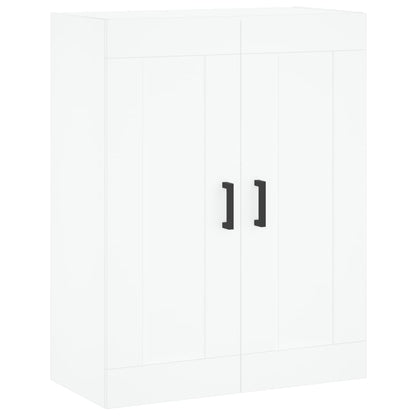 Hoge Kast 69,5X34X180 Cm Bewerkt Hout Wit