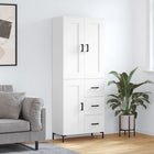 Tall cabinet 69.5x34x180 cm engineered wood white