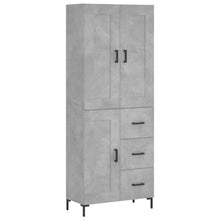 Hoge Kast 69,5X34X180 Cm Bewerkt Hout Betongrijs