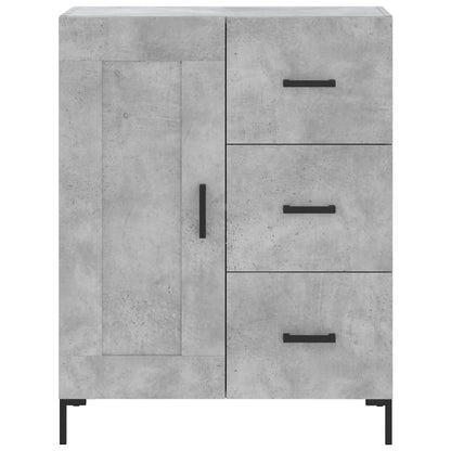 Hoge Kast 69,5X34X180 Cm Bewerkt Hout Betongrijs