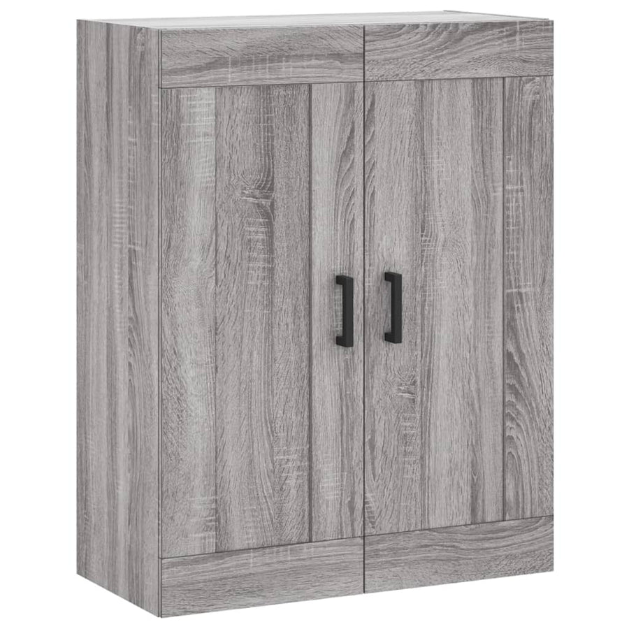Hoge Kast 69,5X34X180 Cm Bewerkt Hout Eikenkleurig Grijs sonoma