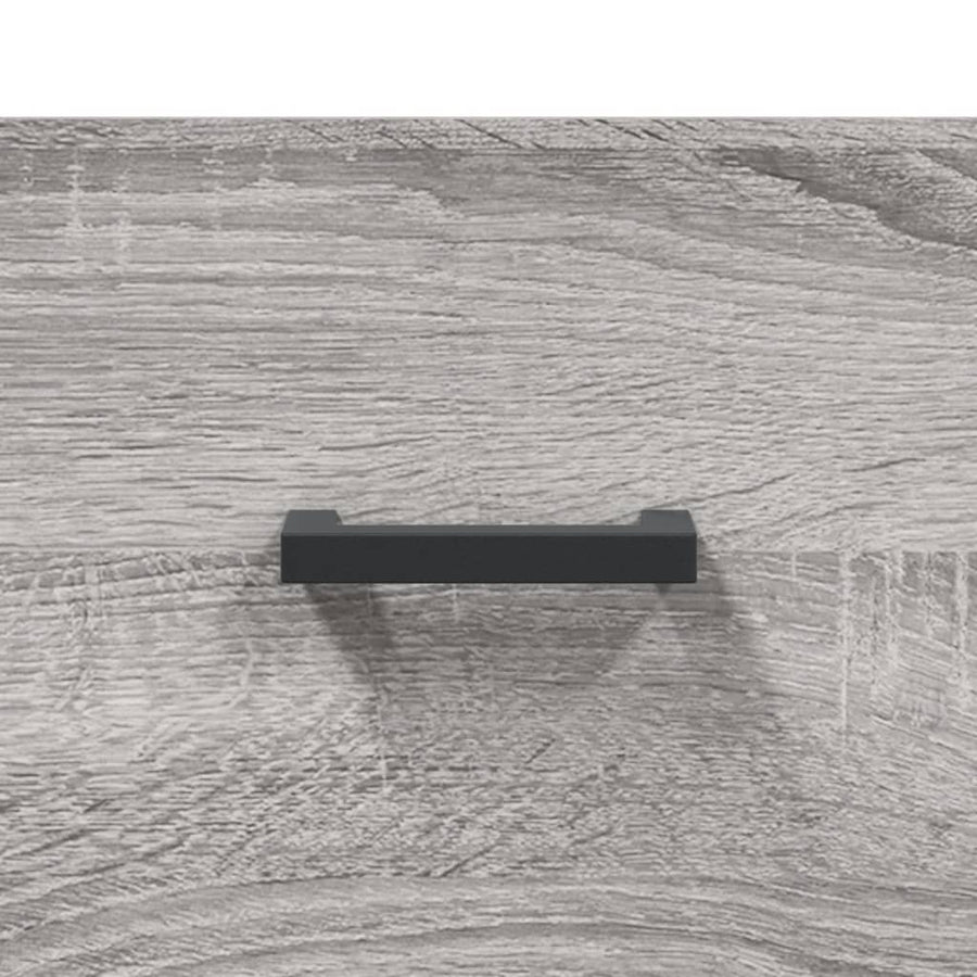 Hoge Kast 69,5X34X180 Cm Bewerkt Hout Eikenkleurig Grijs sonoma