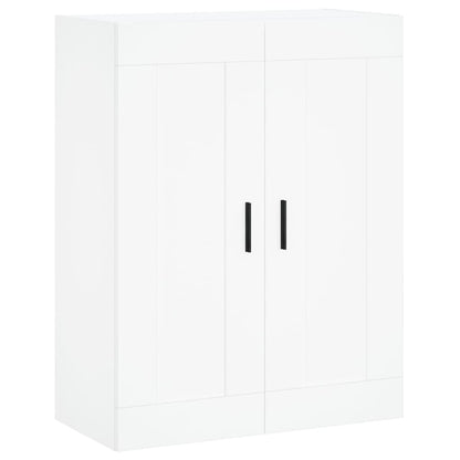 Hoge Kast 69,5X34X180 Cm Bewerkt Hout Wit