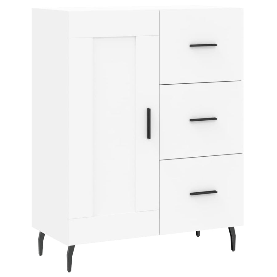 Hoge Kast 69,5X34X180 Cm Bewerkt Hout Wit
