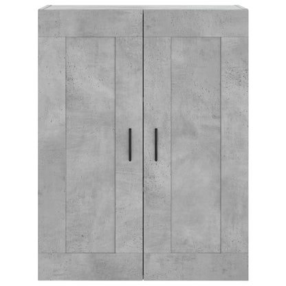 Hoge Kast 69,5X34X180 Cm Bewerkt Hout Betongrijs