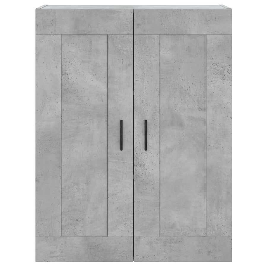 Hoge Kast 69,5X34X180 Cm Bewerkt Hout Betongrijs