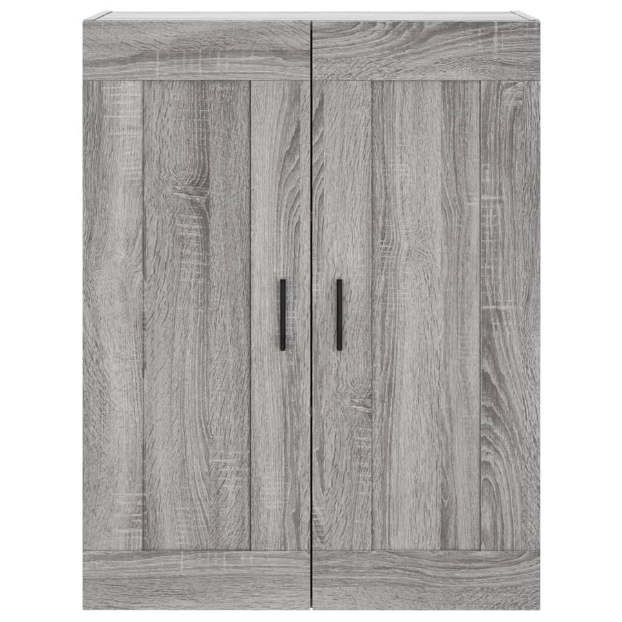 Hoge Kast 69,5X34X180 Cm Bewerkt Hout Eikenkleurig Grijs sonoma