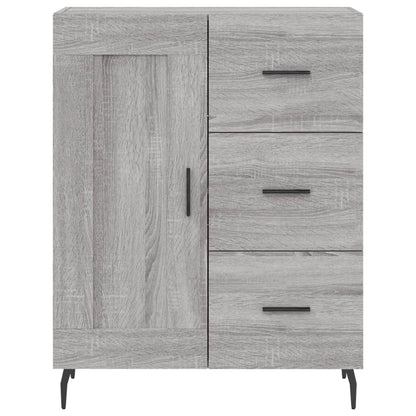 Hoge Kast 69,5X34X180 Cm Bewerkt Hout Eikenkleurig Grijs sonoma