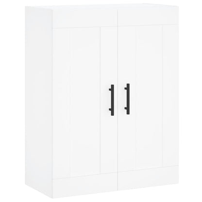 Hoge Kast 69,5X34X180 Cm Bewerkt Hout Wit