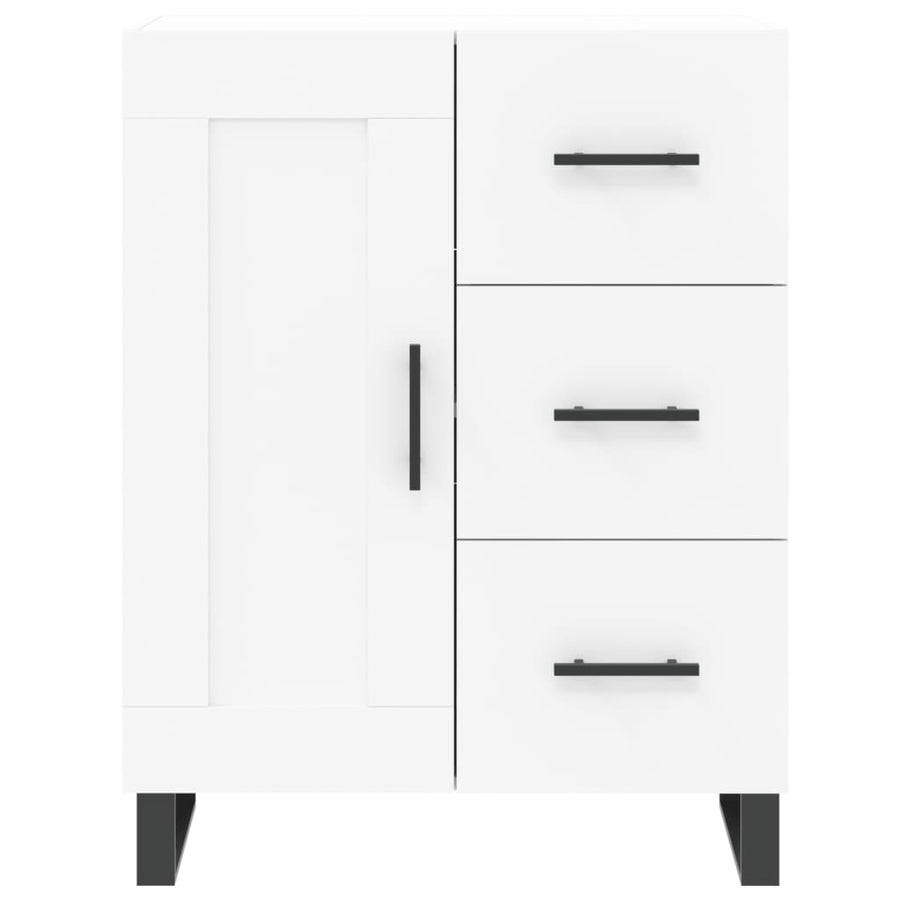 Hoge Kast 69,5X34X180 Cm Bewerkt Hout Wit