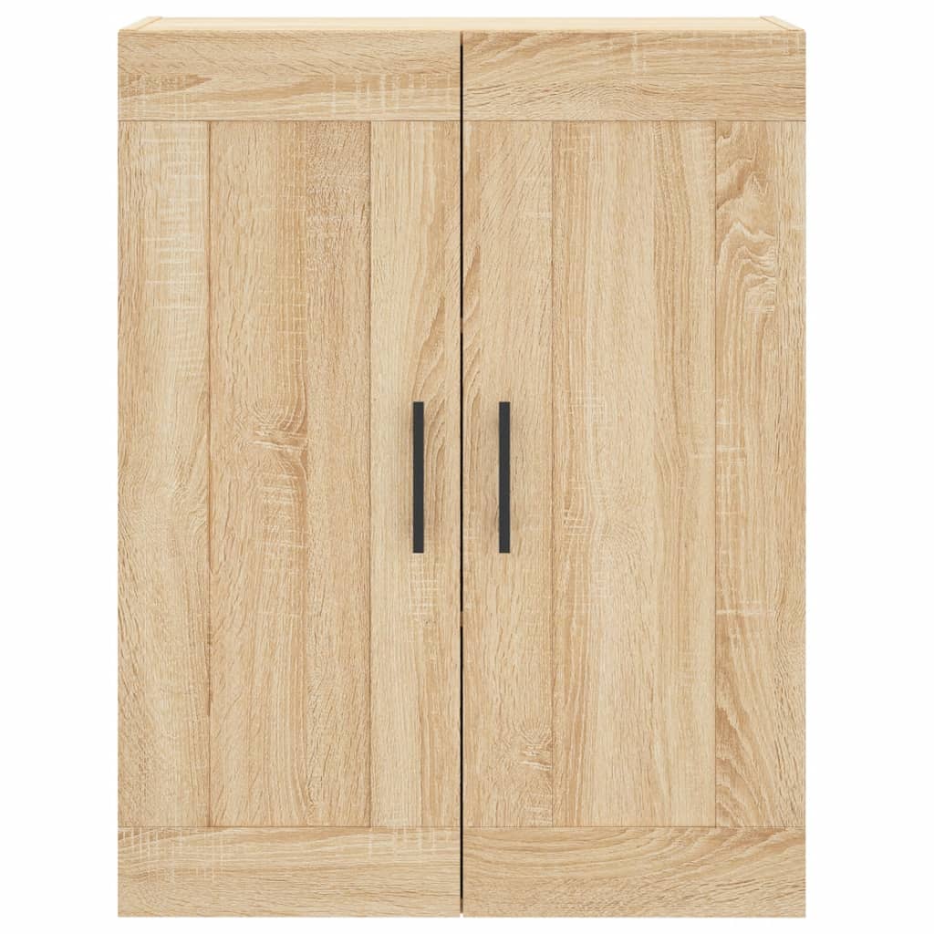 Hoge Kast 69,5X34X80 Cm Bewerkt Hout Kleurig Sonoma eiken 1 houten deur 3 lades