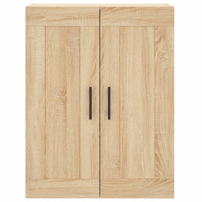 Hoge Kast 69,5X34X80 Cm Bewerkt Hout Kleurig Sonoma eiken 1 houten deur 3 lades
