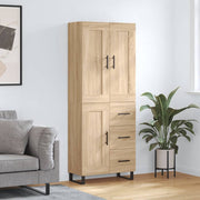 Tall cabinet 69.5x34x180 cm engineered wood Sonoma oak finish