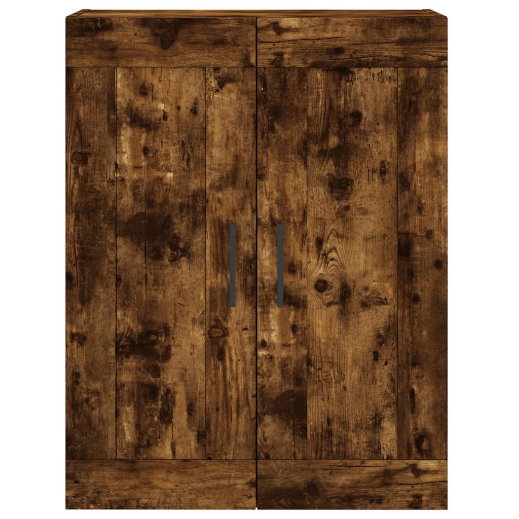 Hoge Kast 69,5X34X180 Cm Bewerkt Hout Kleurig Gerookt eiken