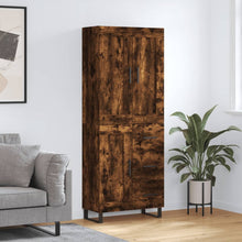 Hoge Kast 69,5X34X180 Cm Bewerkt Hout Kleurig Gerookt eiken
