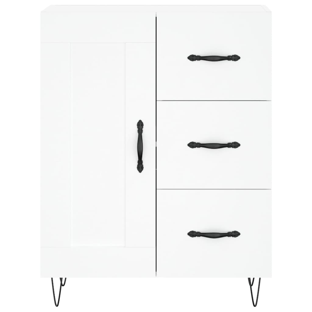 Hoge Kast 69,5X34X180 Cm Bewerkt Hout Wit