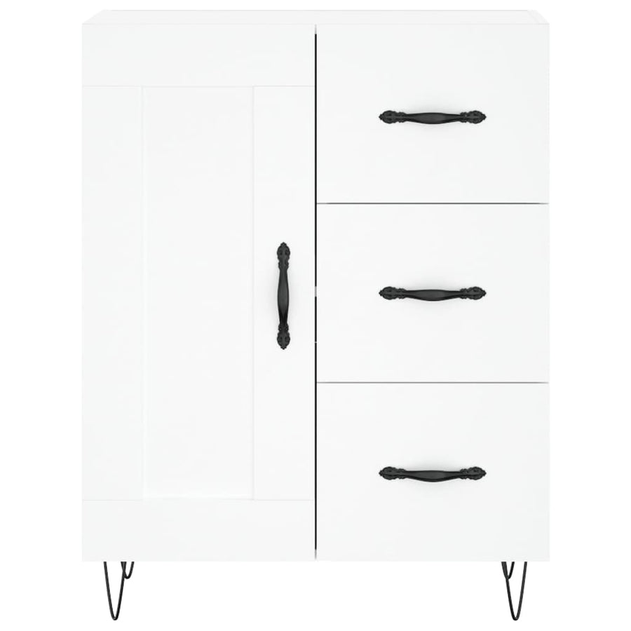 Hoge Kast 69,5X34X180 Cm Bewerkt Hout Wit