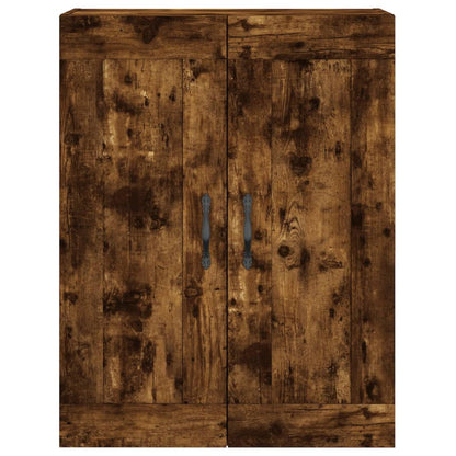 Hoge Kast 69,5X34X80 Cm Bewerkt Hout Kleurig Gerookt eiken 1 houten deur 3 lades