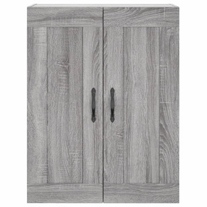 Hoge Kast 69,5X34X180 Cm Bewerkt Hout Grijs Sonoma Eikenkleurig 1 houten deur 3 lades