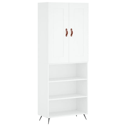 Hoge Kast 69,5X34X180 Cm Bewerkt Hout Wit