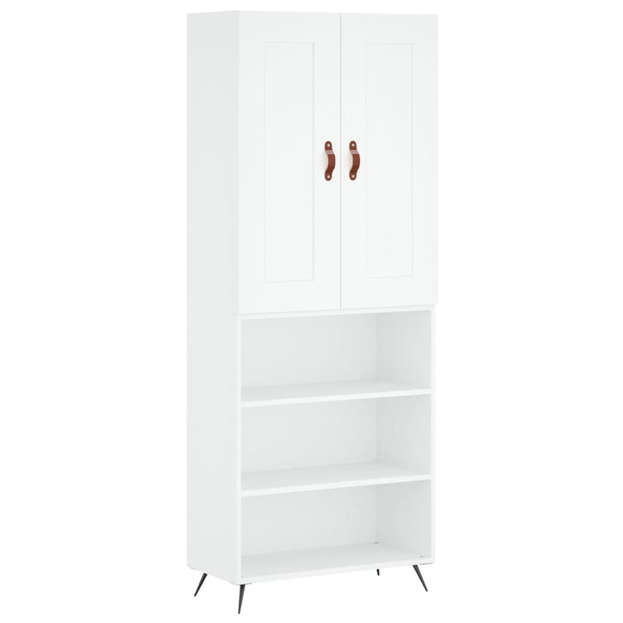 Hoge Kast 69,5X34X180 Cm Bewerkt Hout Wit