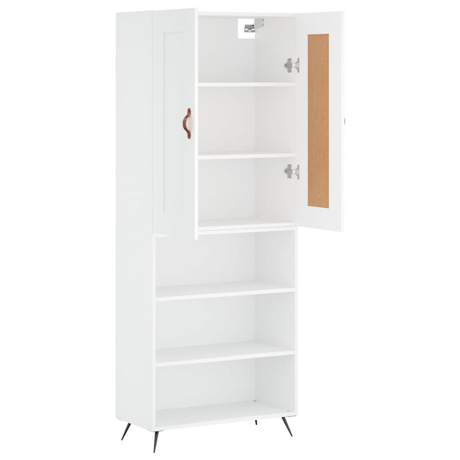 Hoge Kast 69,5X34X180 Cm Bewerkt Hout Wit