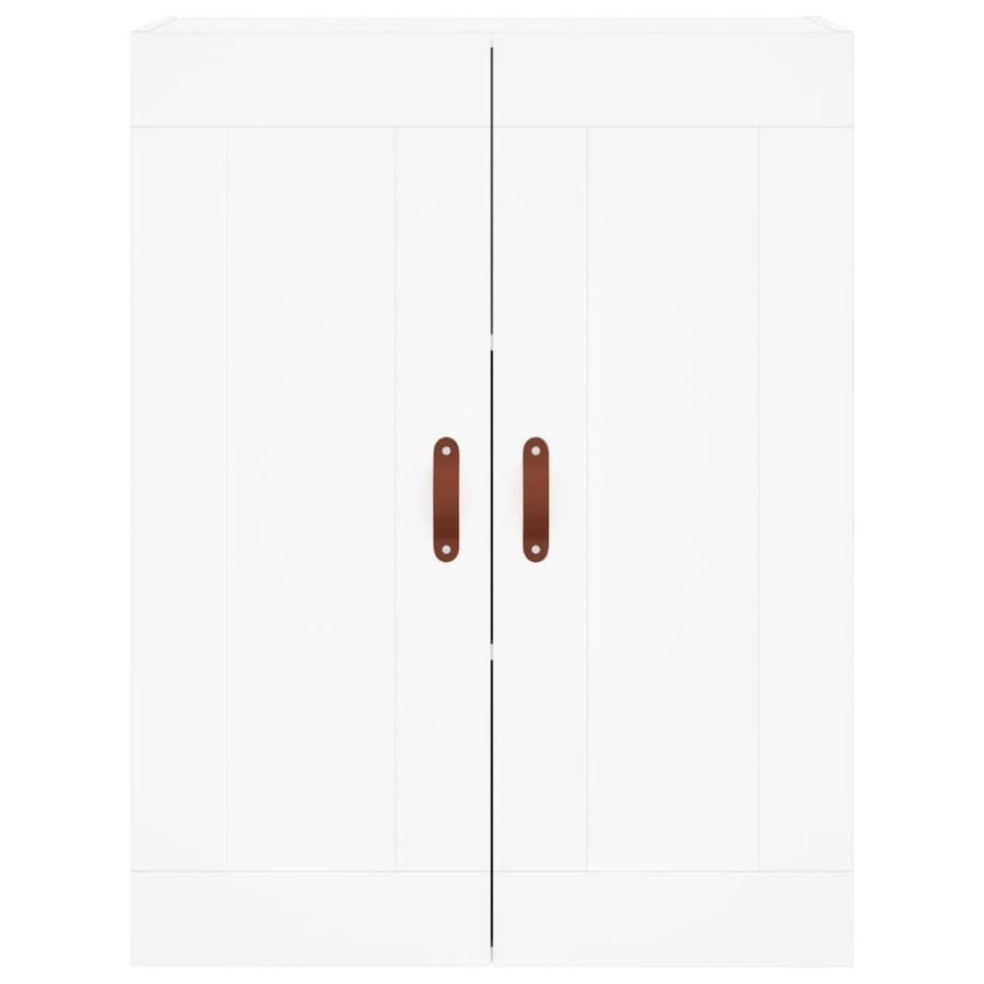 Hoge Kast 69,5X34X180 Cm Bewerkt Hout Wit