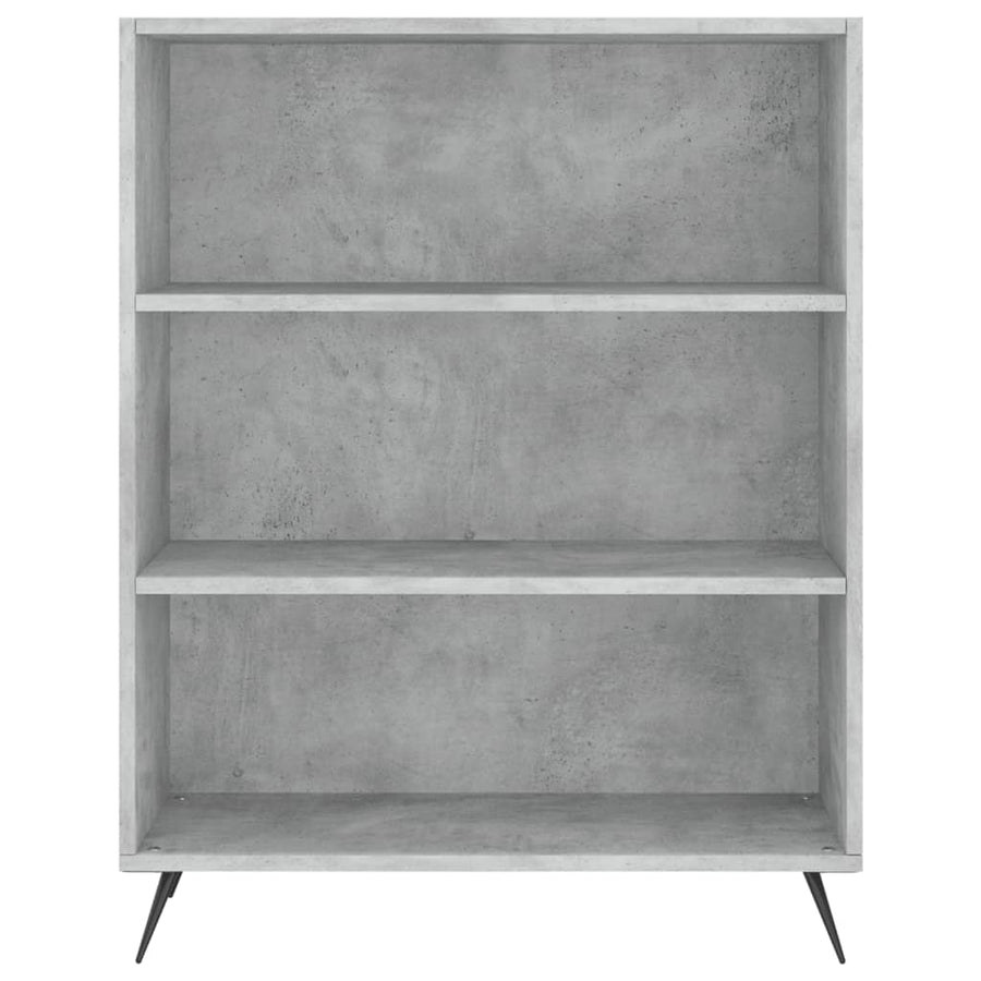 Hoge Kast 69,5X34X180 Cm Bewerkt Hout Betongrijs