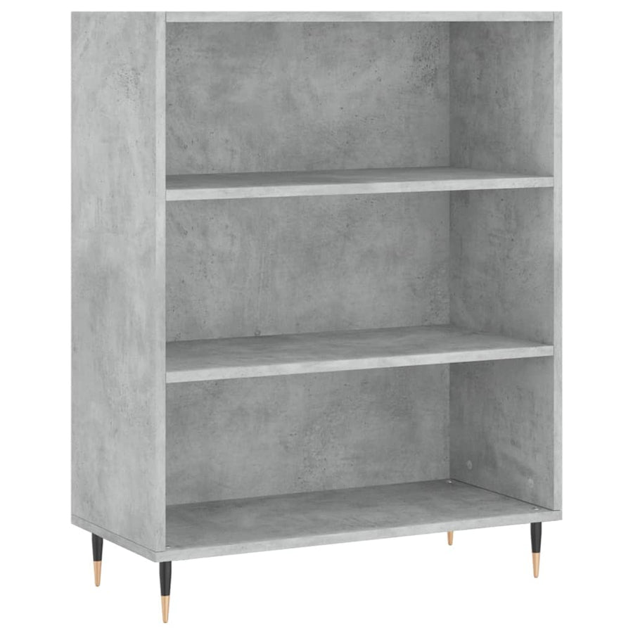 Hoge kast 69,5x34x180 cm bewerkt hout betongrijs