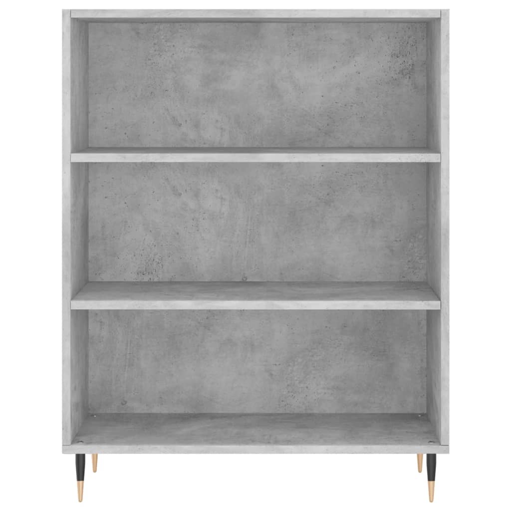 Hoge kast 69,5x34x180 cm bewerkt hout betongrijs