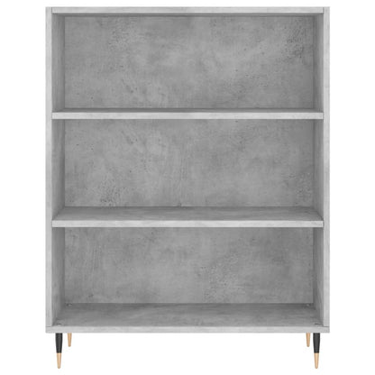Hoge kast 69,5x34x180 cm bewerkt hout betongrijs