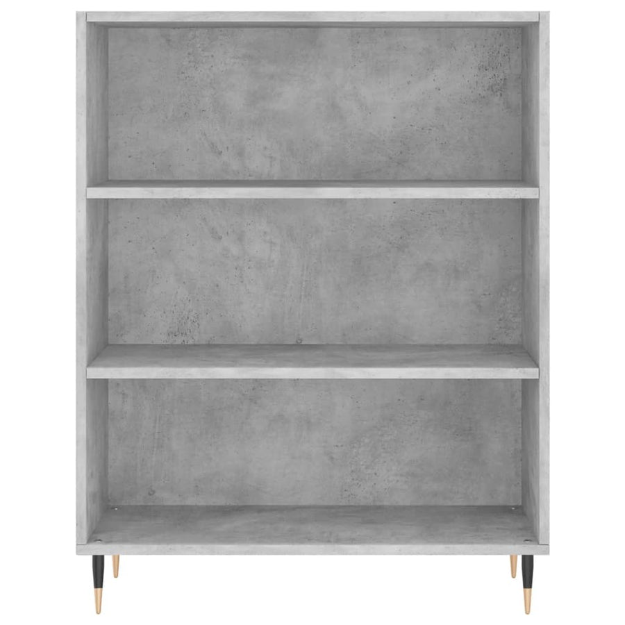 Hoge kast 69,5x34x180 cm bewerkt hout betongrijs