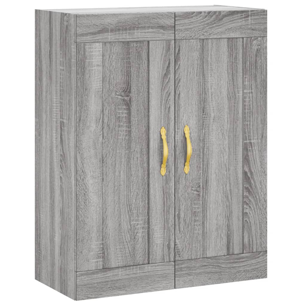 Hoge Kast 69,5X34X180 Cm Bewerkt Hout Grijs Sonoma Eikenkleurig