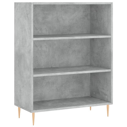 Hoge Kast 69,5X34X180 Cm Bewerkt Hout Betongrijs