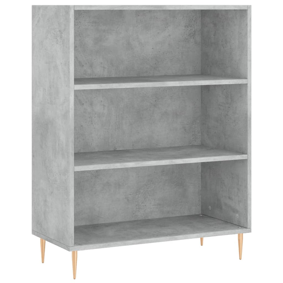 Hoge Kast 69,5X34X180 Cm Bewerkt Hout Betongrijs