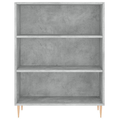Hoge Kast 69,5X34X180 Cm Bewerkt Hout Betongrijs