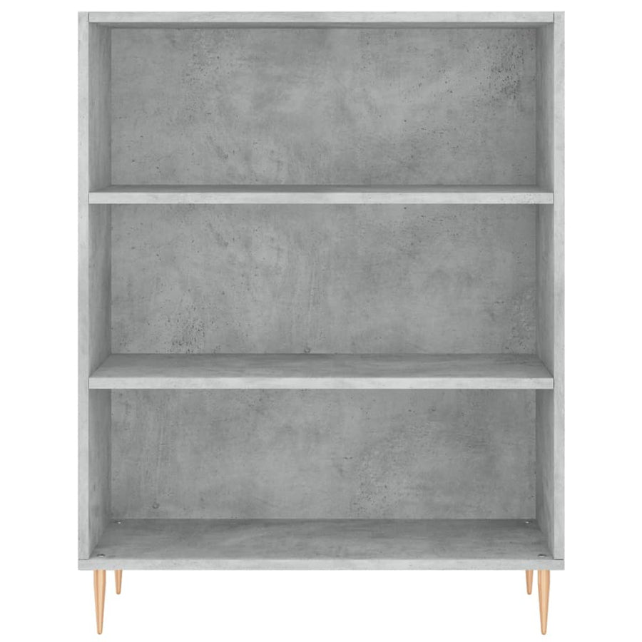 Hoge Kast 69,5X34X180 Cm Bewerkt Hout Betongrijs