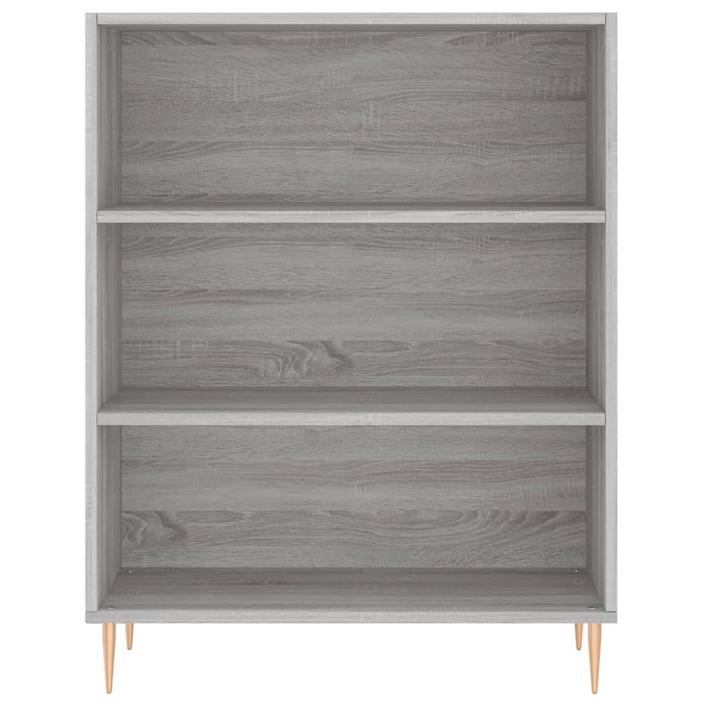 Hoge Kast 69,5X34X180 Cm Bewerkt Hout Eikenkleurig Grijs sonoma