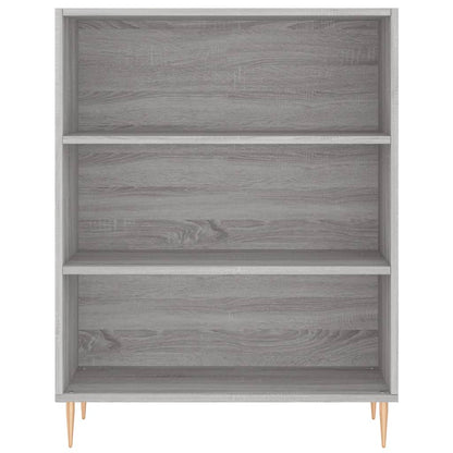 Hoge Kast 69,5X34X180 Cm Bewerkt Hout Eikenkleurig Grijs sonoma