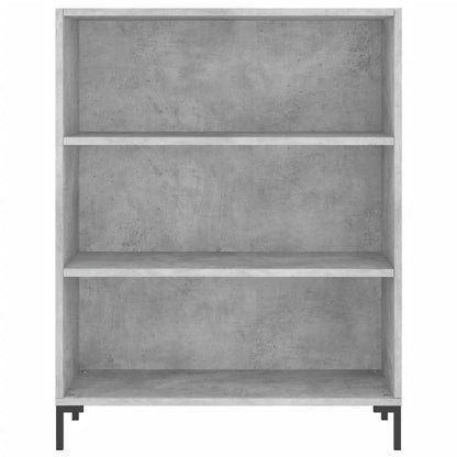 Hoge Kast 69,5X34X180 Cm Bewerkt Hout Betongrijs