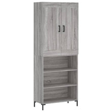 Hoge Kast 69,5X34X180 Cm Bewerkt Hout Grijs Sonoma Eikenkleurig